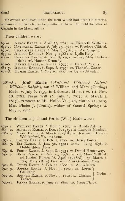 The Earle family : Ralph Earle and his descendants