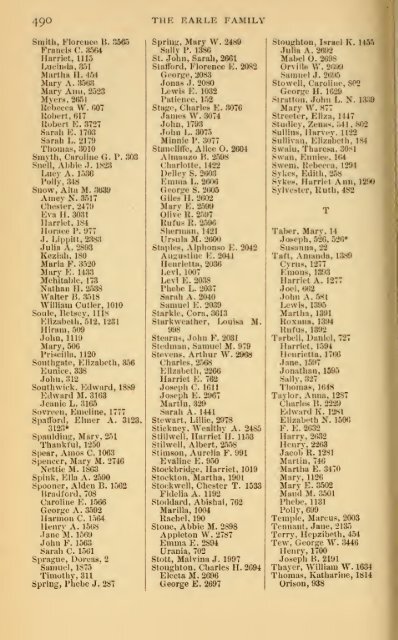 The Earle family : Ralph Earle and his descendants