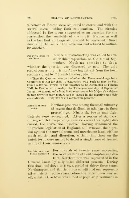 History of Northampton, Massachusetts, from its settlement in 1654;