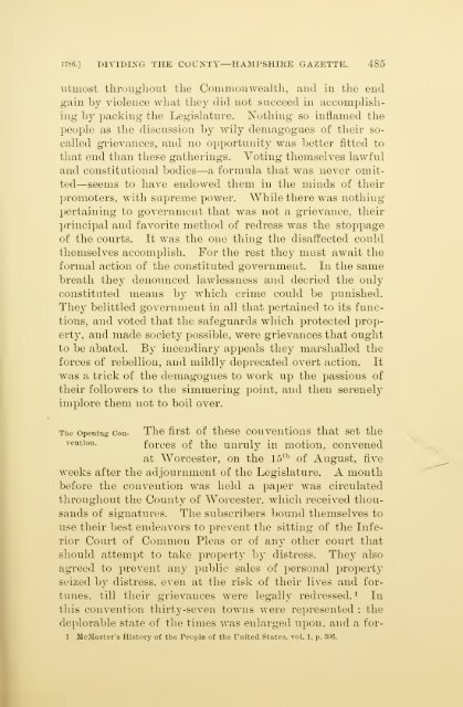 History of Northampton, Massachusetts, from its settlement in 1654;