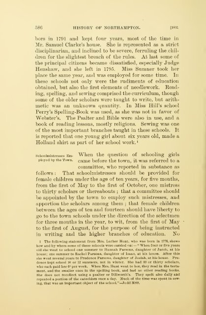 History of Northampton, Massachusetts, from its settlement in 1654;