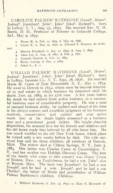 Rathbone genealogy