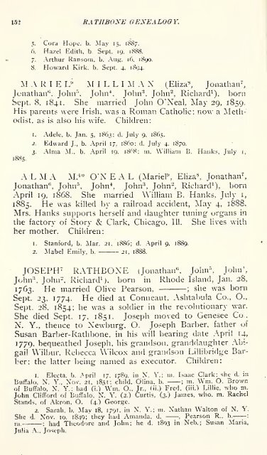 Rathbone genealogy