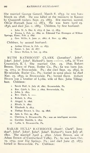 Rathbone genealogy