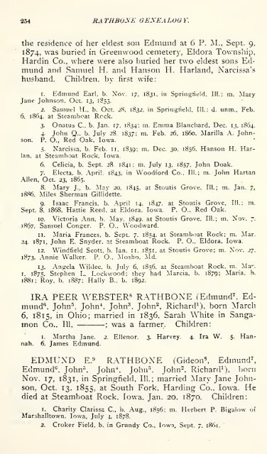 Rathbone genealogy