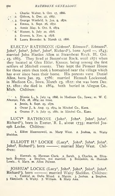 Rathbone genealogy