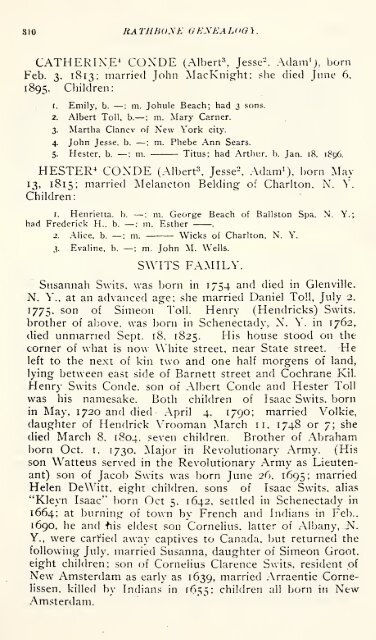 Rathbone genealogy