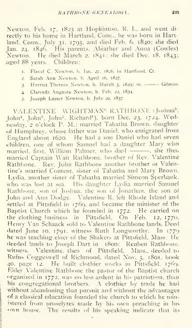 Rathbone genealogy