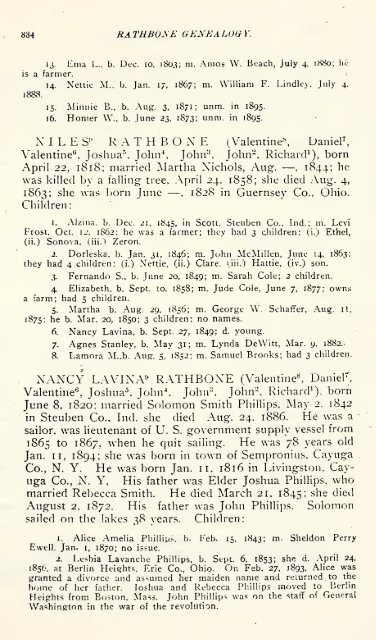 Rathbone genealogy