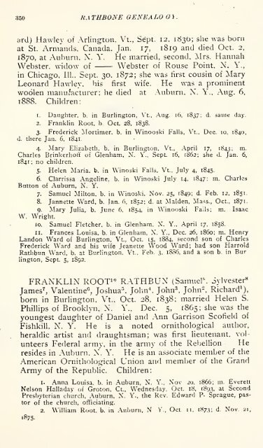 Rathbone genealogy