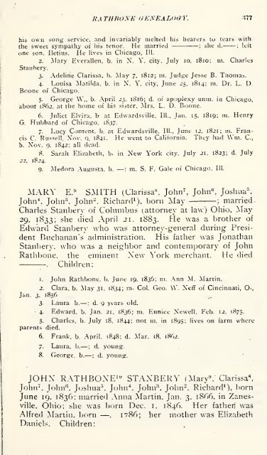 Rathbone genealogy