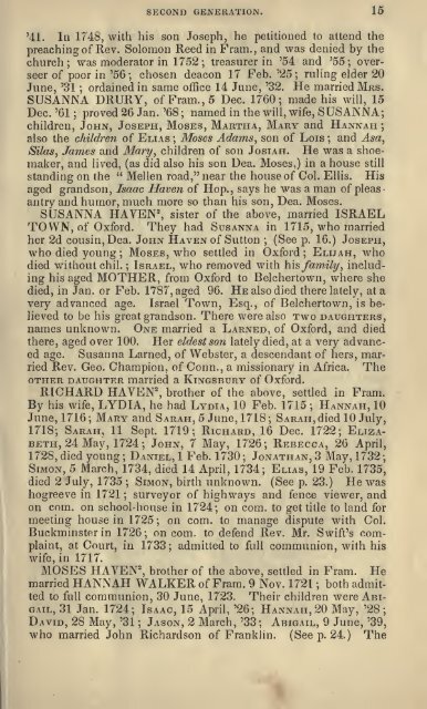 The genealogy of the descendants of Richard Haven, of Lynn ...