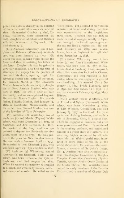 Encyclopedia of Connecticut biography, genealogical-memorial ...