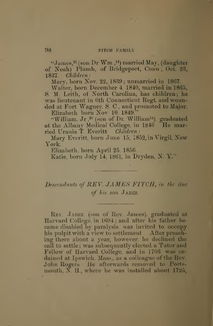 Genealogy of the Fitch family in North America - citizen hylbom blog