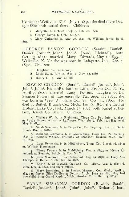 Rathbone genealogy