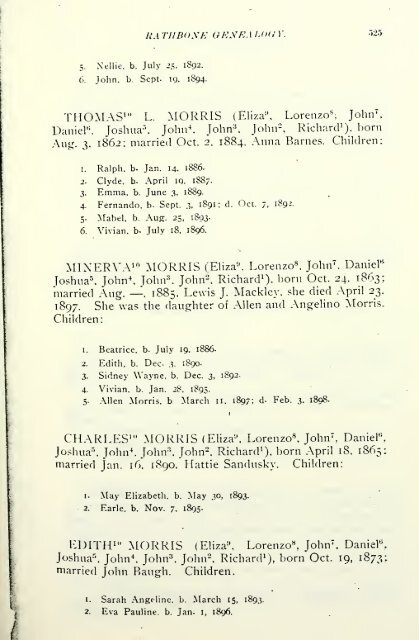 Rathbone genealogy