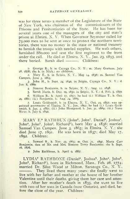 Rathbone genealogy