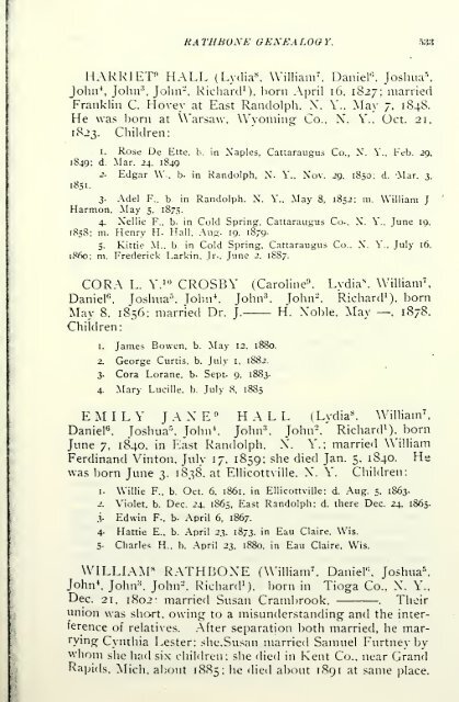 Rathbone genealogy