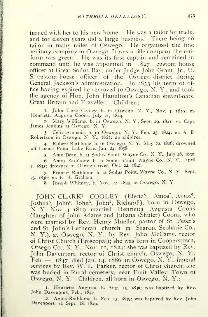 Rathbone genealogy