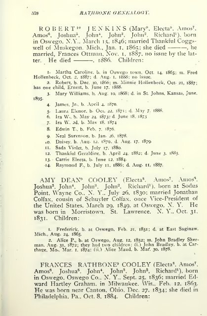 Rathbone genealogy