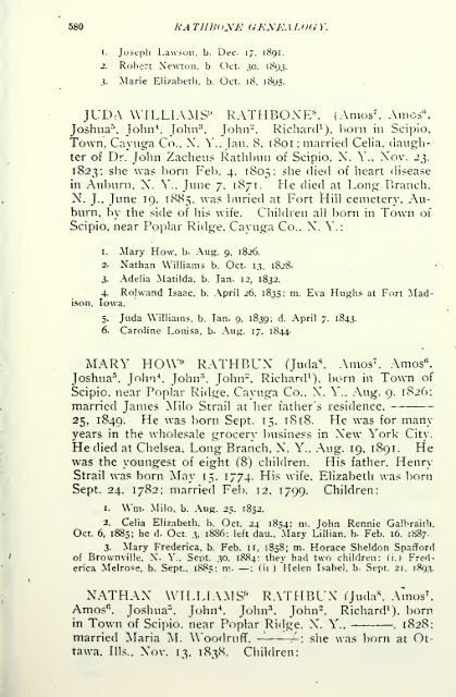 Rathbone genealogy