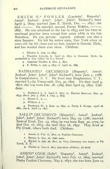 Rathbone genealogy