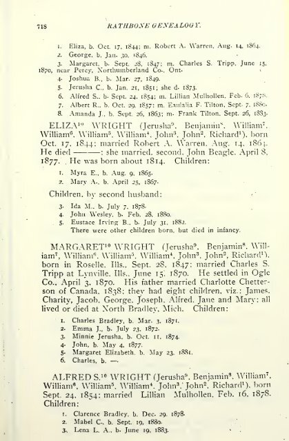 Rathbone genealogy