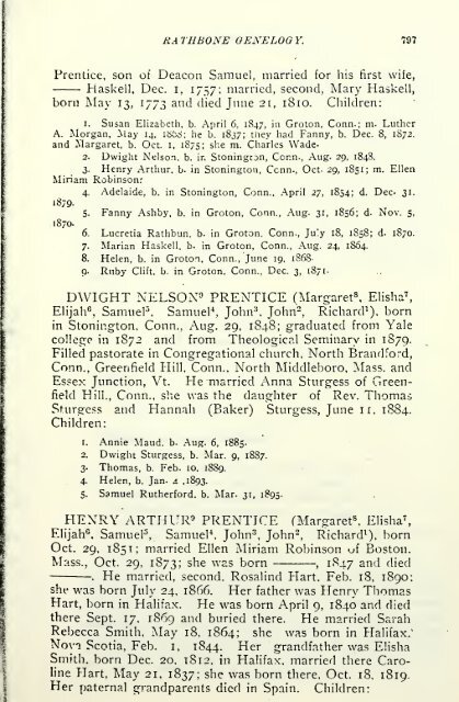 Rathbone genealogy