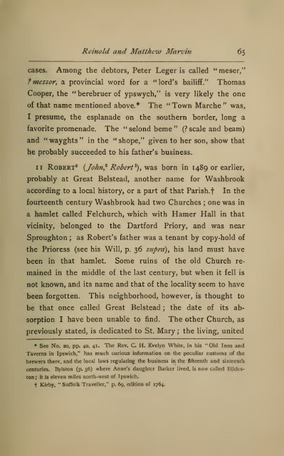 The English ancestry of Reinold and Matthew Marvin of Hartford, Ct ...