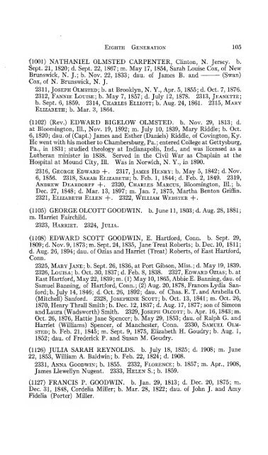 Genealogy of the Olmsted family in America : embracing the ...