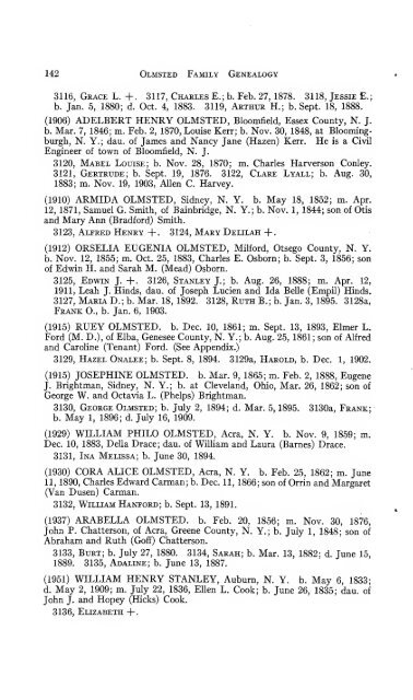 Genealogy of the Olmsted family in America : embracing the ...