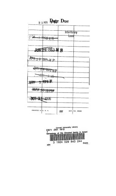 Genealogy of the Olmsted family in America : embracing the ...