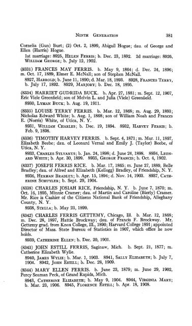 Genealogy of the Olmsted family in America : embracing the ...