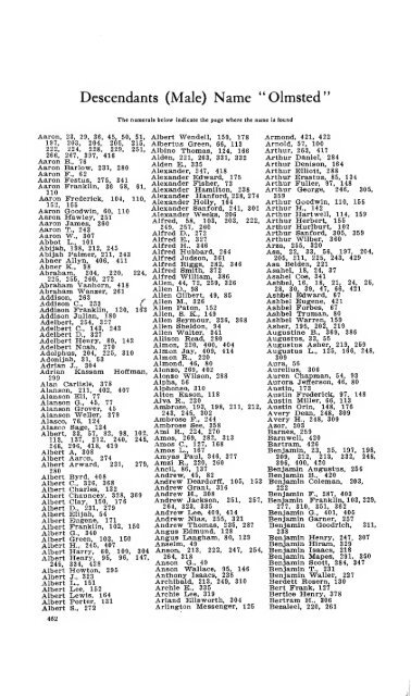 Genealogy of the Olmsted family in America : embracing the ...