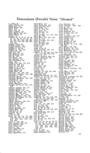 Genealogy of the Olmsted family in America : embracing the ...