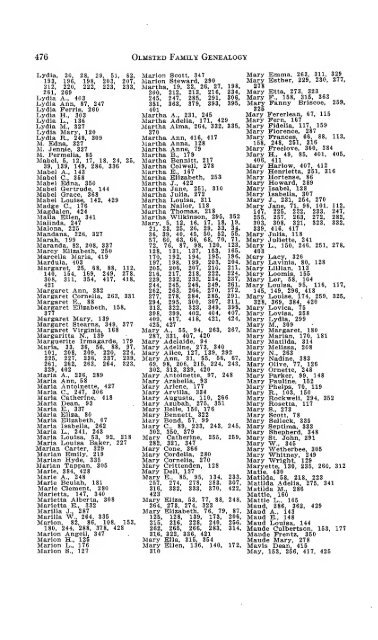 Genealogy of the Olmsted family in America : embracing the ...