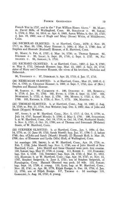 Genealogy of the Olmsted family in America : embracing the ...