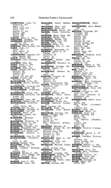 Genealogy of the Olmsted family in America : embracing the ...