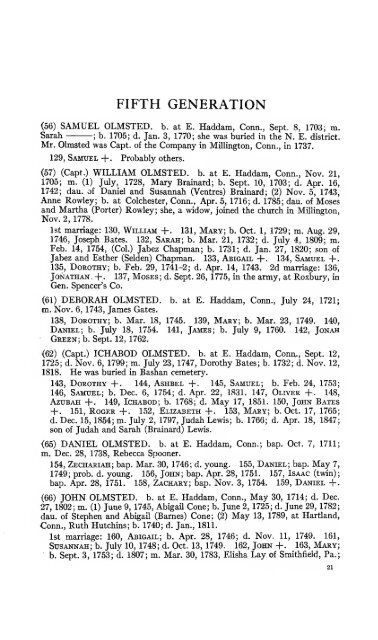 Genealogy of the Olmsted family in America : embracing the ...