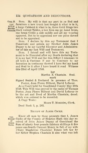 The Huguenot Bartholomew Dupuy and his descendants