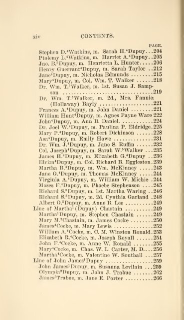 The Huguenot Bartholomew Dupuy and his descendants