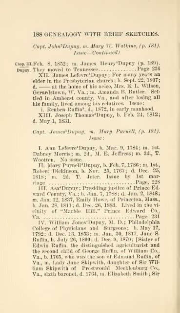 The Huguenot Bartholomew Dupuy and his descendants