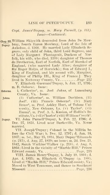 The Huguenot Bartholomew Dupuy and his descendants