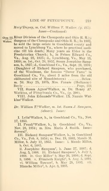 The Huguenot Bartholomew Dupuy and his descendants