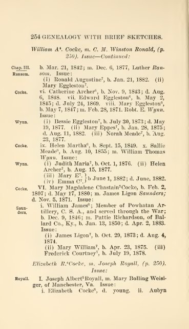 The Huguenot Bartholomew Dupuy and his descendants