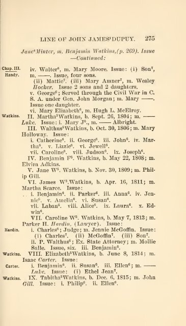 The Huguenot Bartholomew Dupuy and his descendants