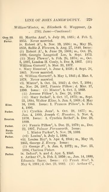 The Huguenot Bartholomew Dupuy and his descendants