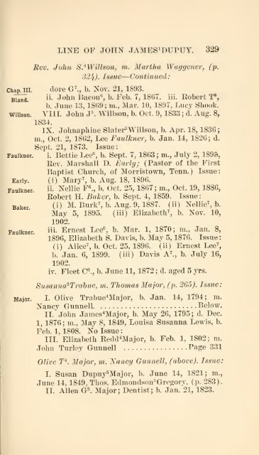 The Huguenot Bartholomew Dupuy and his descendants