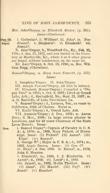 The Huguenot Bartholomew Dupuy and his descendants