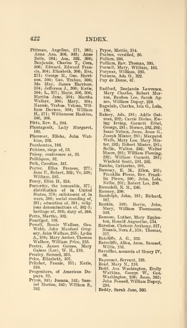 The Huguenot Bartholomew Dupuy and his descendants